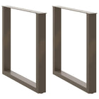 Dining table legs 2 pcs U-shaped 80x(72-73) cm steel natural