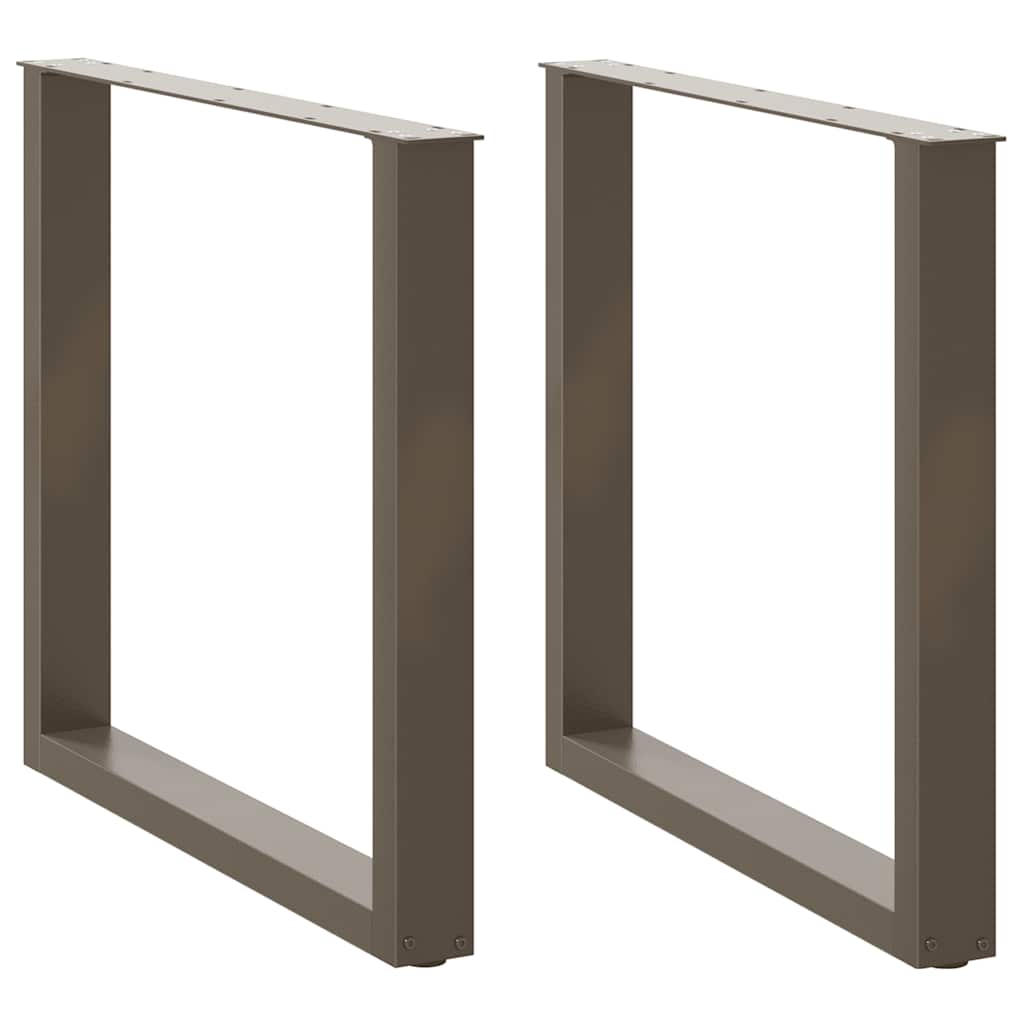 Eettafelpoten U-Vormig Staal Naturel 2 80 x (72-73) cm