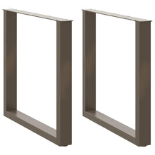 Eettafelpoten U-Vormig Staal Naturel 2 80 x (72-73) cm