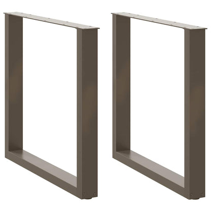 Eettafelpoten U-Vormig Staal Naturel 2 80 x (72-73) cm