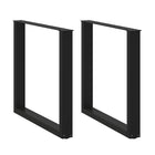Dining table legs 2 pcs U-shaped 90x(72-73) cm steel black