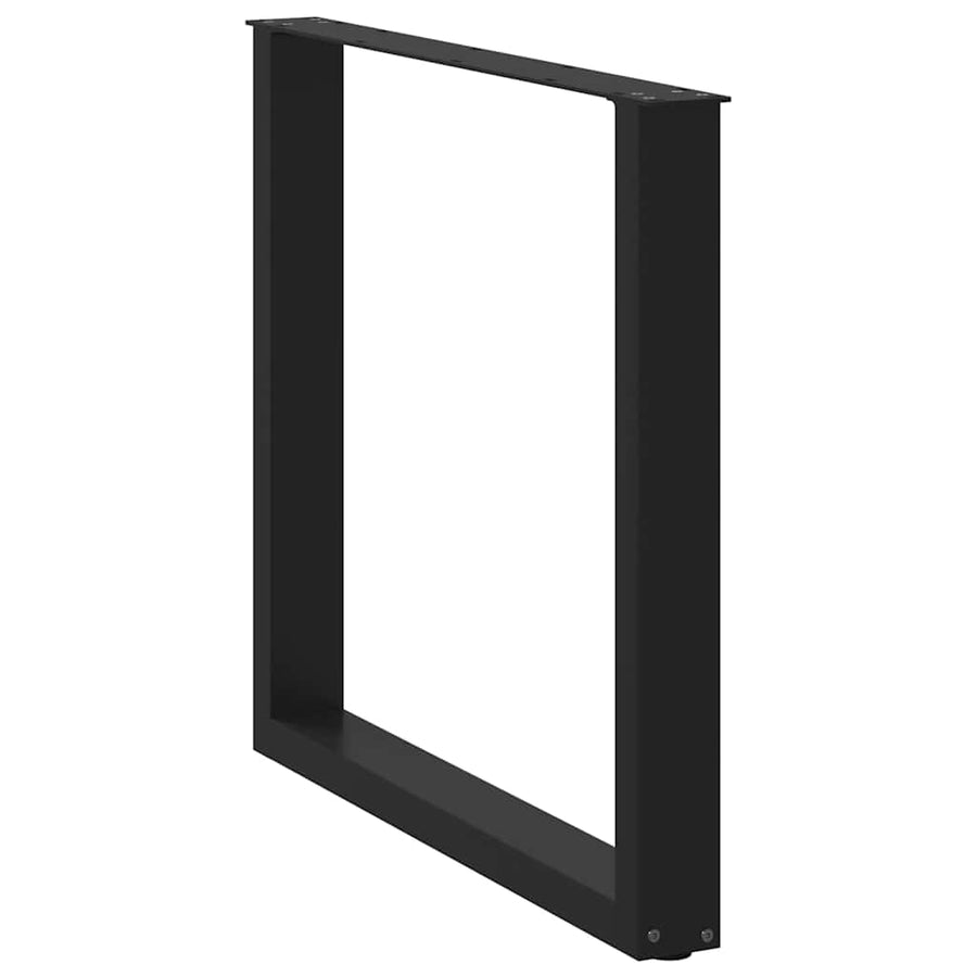 Salontafelpoten 2 st U-vormig 90x(72-73) cm staal zwart