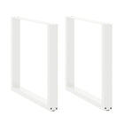 Dining table legs 2 pcs U-shaped 90x(72-73) cm steel white
