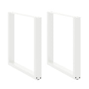 Dining table legs 2 pcs U-shaped 90x(72-73) cm steel white