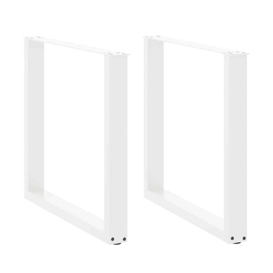 Salontafelpoten 2 st U-vormig 90x(72-73) cm staal wit