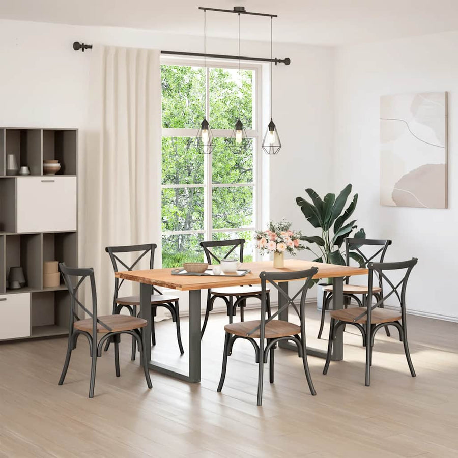 Salontafelpoten 2 st U-vormig 90x(72-73) cm staal antraciet