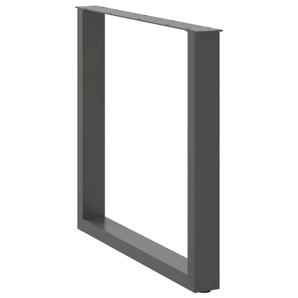 Salontafelpoten 2 st U-vormig 90x(72-73) cm staal antraciet