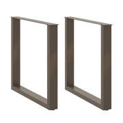 Dining table legs 2 pcs U-shaped 90x(72-73) cm steel natural