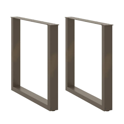 Eettafelpoten U-Vormig Staal Naturel 2 90 x (72-73) cm