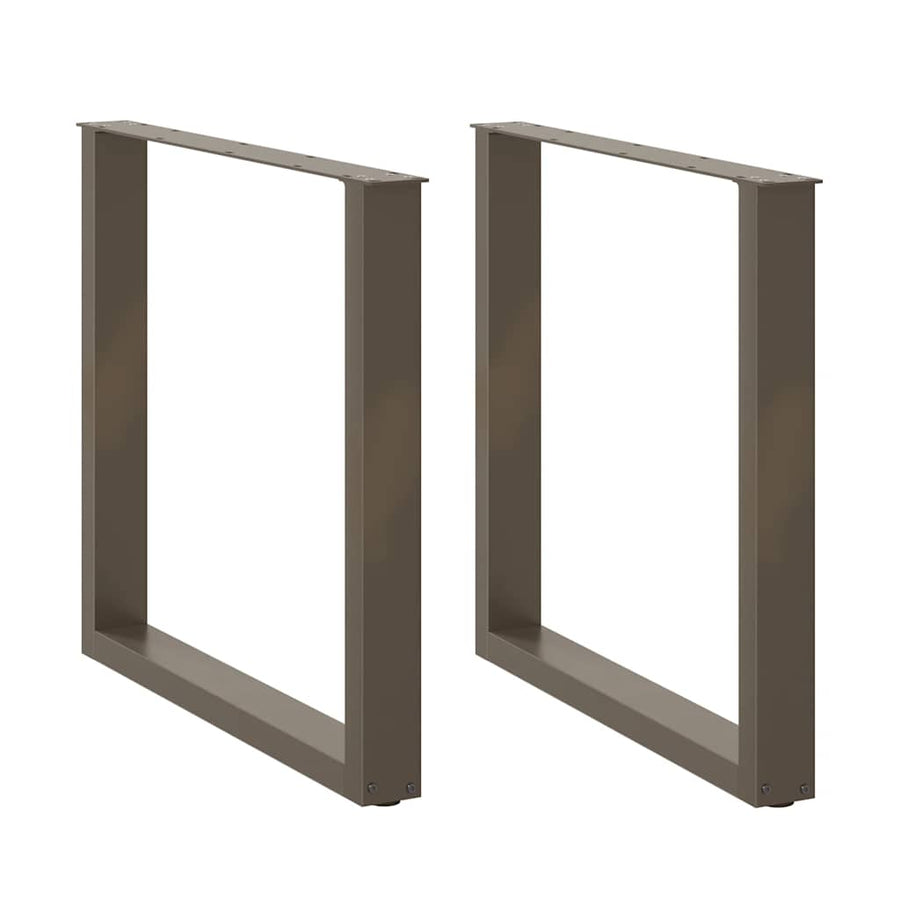 Eettafelpoten U-Vormig Staal Naturel 2 90 x (72-73) cm