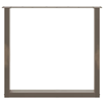 Eettafelpoten U-Vormig Staal Naturel 2 90 x (72-73) cm