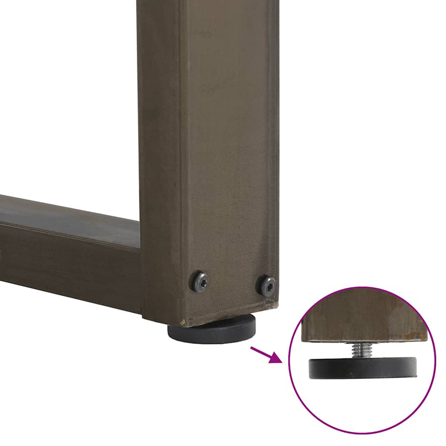 Eettafelpoten U-Vormig Staal Naturel 2 90 x (72-73) cm