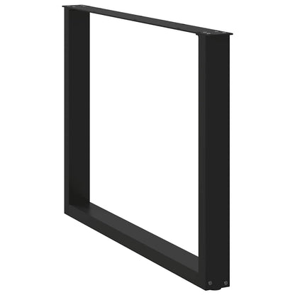 Salontafelpoten 2 st U-vormig 100x(72-73) cm staal zwart