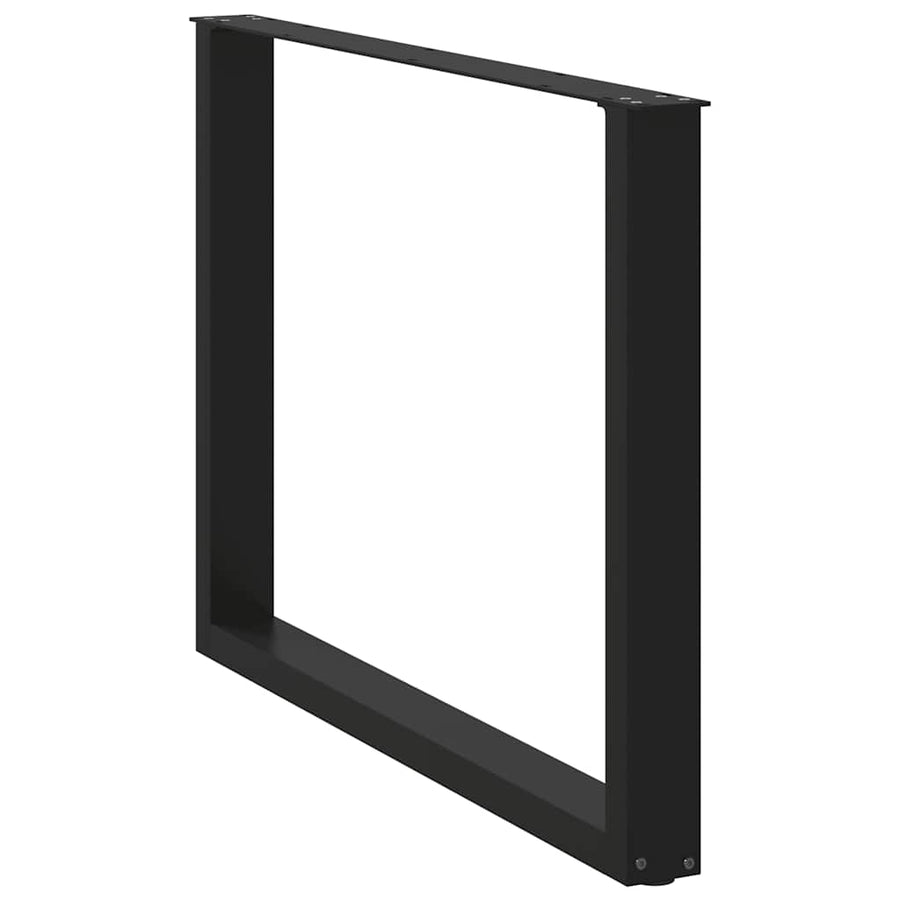 Salontafelpoten 2 st U-vormig 100x(72-73) cm staal zwart