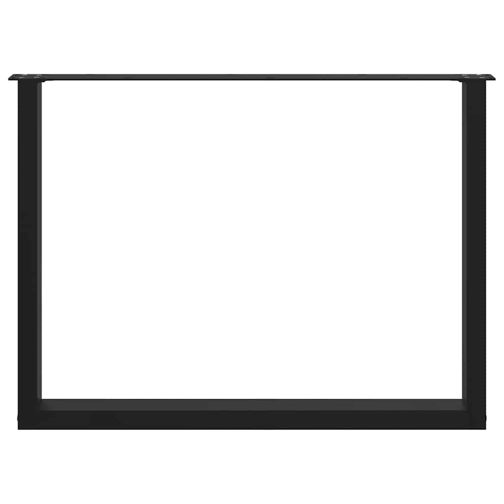 Salontafelpoten 2 st U-vormig 100x(72-73) cm staal zwart