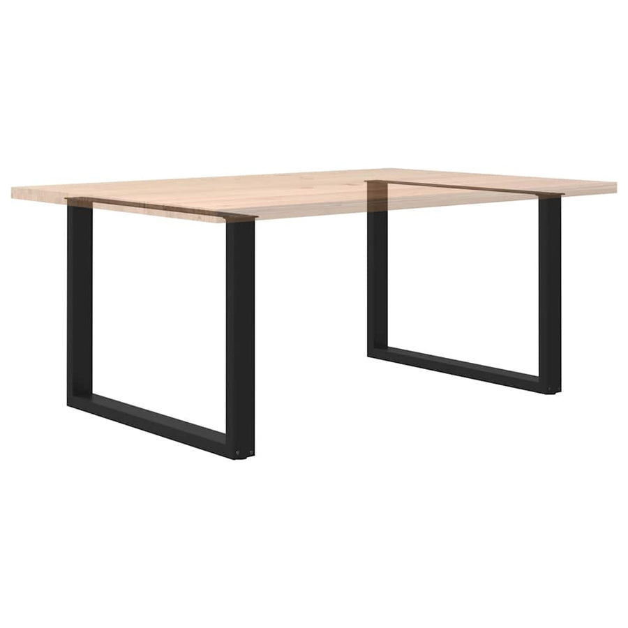 Salontafelpoten 2 st U-vormig 100x(72-73) cm staal zwart