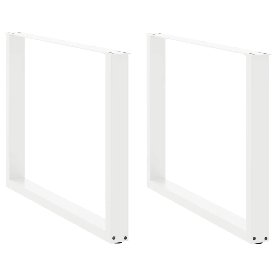 Salontafelpoten 2 st U-vormig 100x(72-73) cm staal wit