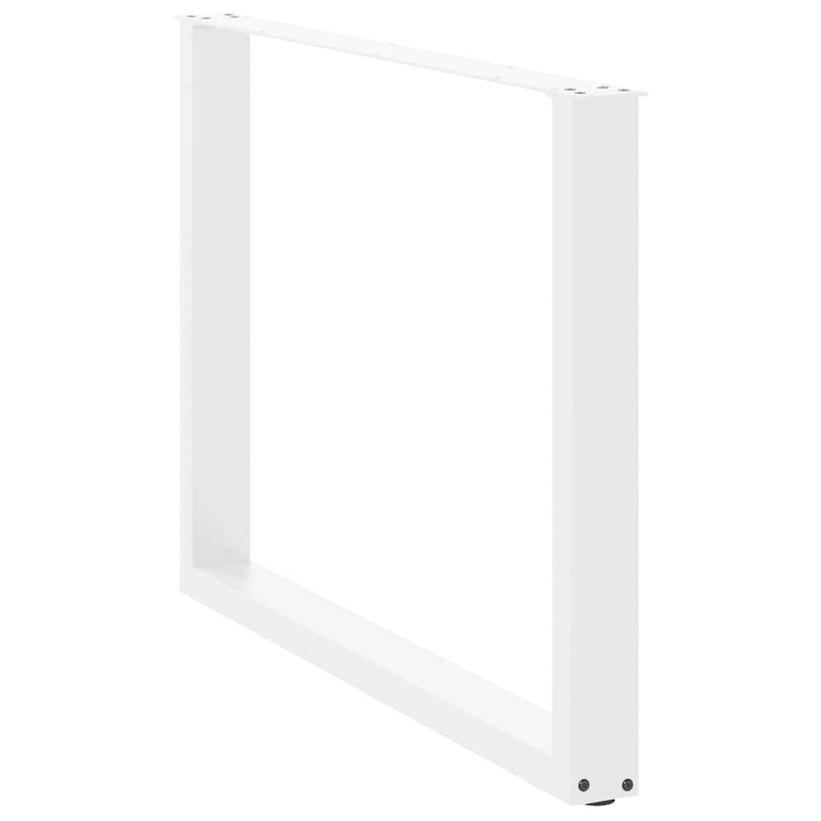 Salontafelpoten 2 st U-vormig 100x(72-73) cm staal wit