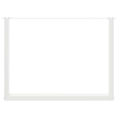 Salontafelpoten 2 st U-vormig 100x(72-73) cm staal wit