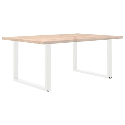 Salontafelpoten 2 st U-vormig 100x(72-73) cm staal wit