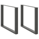 Dining table legs 2 pcs U-shaped 100x(72-73) cm steel anthracite