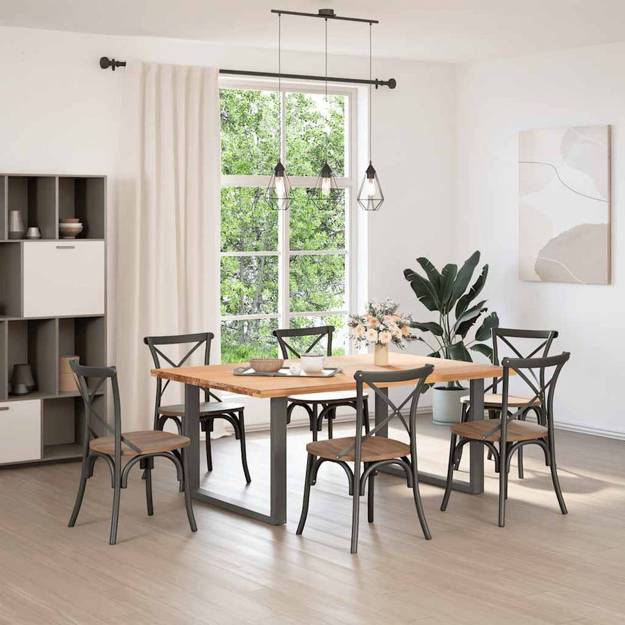 Salontafelpoten 2 st U-vormig 100x(72-73) cm staal antraciet