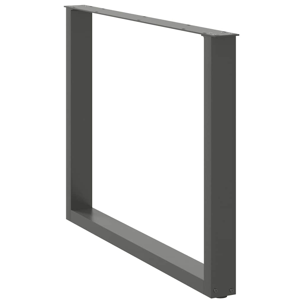 Salontafelpoten 2 st U-vormig 100x(72-73) cm staal antraciet