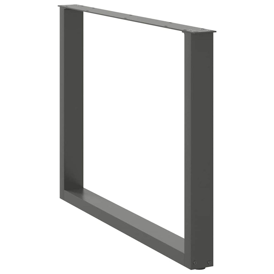 Salontafelpoten 2 st U-vormig 100x(72-73) cm staal antraciet