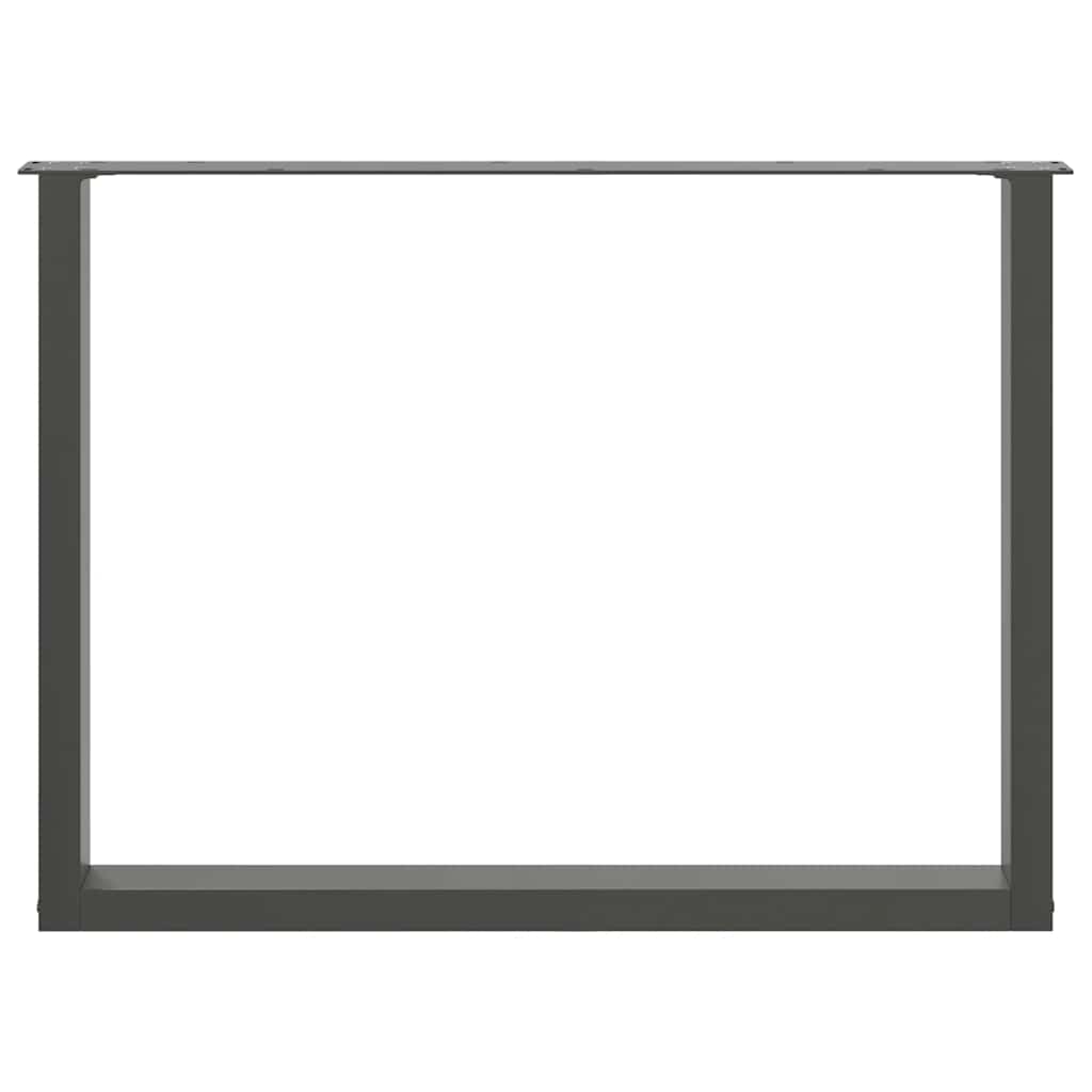 Salontafelpoten 2 st U-vormig 100x(72-73) cm staal antraciet