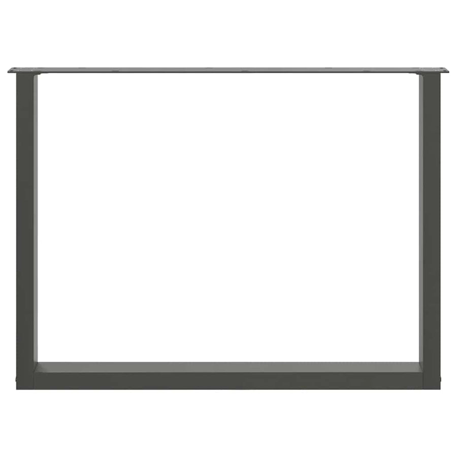 Salontafelpoten 2 st U-vormig 100x(72-73) cm staal antraciet