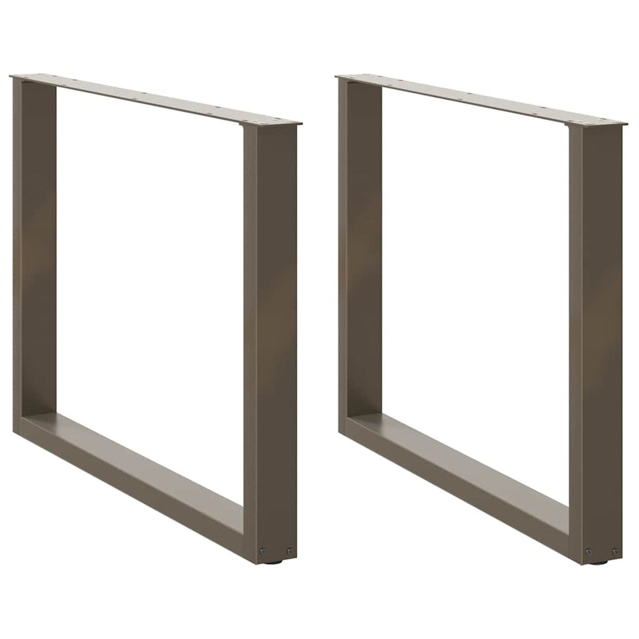 Eettafelpoten U-Vormig Staal Naturel 2 100 x (72-73) cm