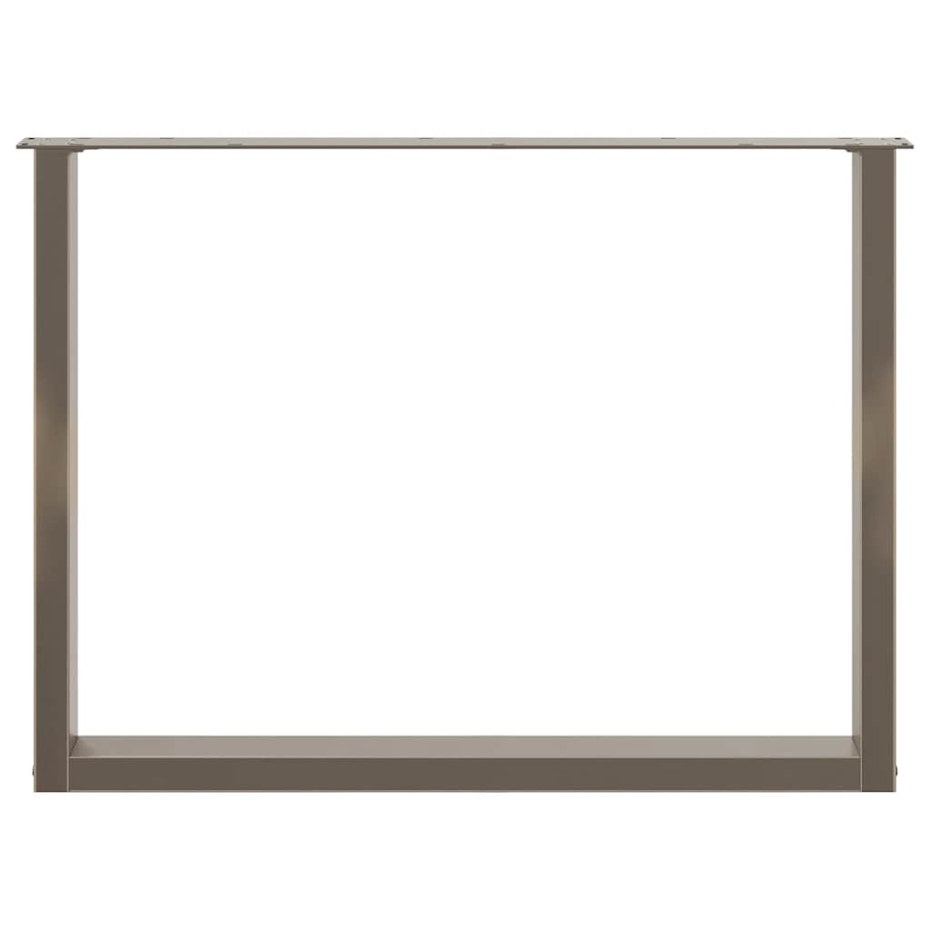 Eettafelpoten U-Vormig Staal Naturel 2 100 x (72-73) cm