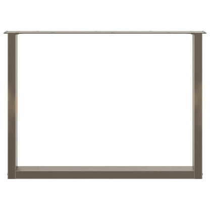 Eettafelpoten U-Vormig Staal Naturel 2 100 x (72-73) cm