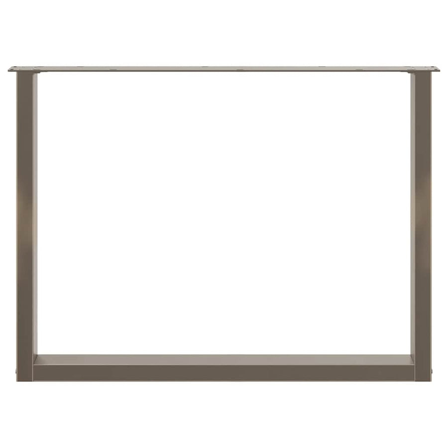 Eettafelpoten U-Vormig Staal Naturel 2 100 x (72-73) cm