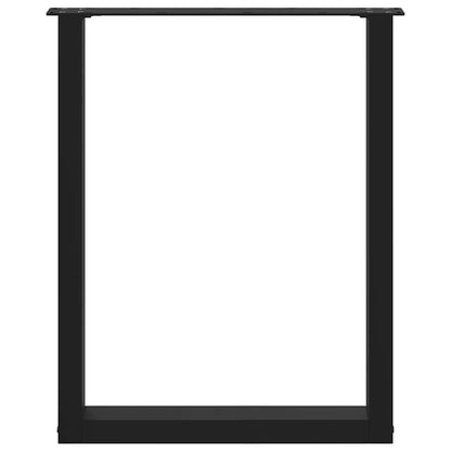 Salontafelpoten 3 st U-vormig 70x(72-73) cm staal zwart
