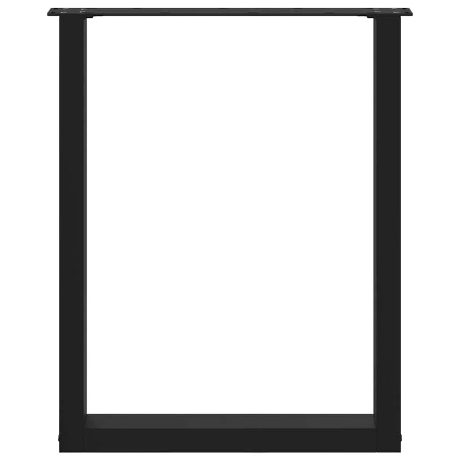 Salontafelpoten 3 st U-vormig 70x(72-73) cm staal zwart