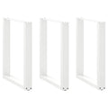 Eettafelpoten 3 st U-vormig 70x(72-73) cm staal wit