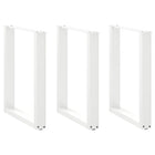 Dining table legs 3 pcs U-shaped 70x(72-73) cm steel white
