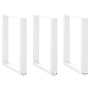 Tafelpoten 3 st U-vorm 70x72 cm staal wit