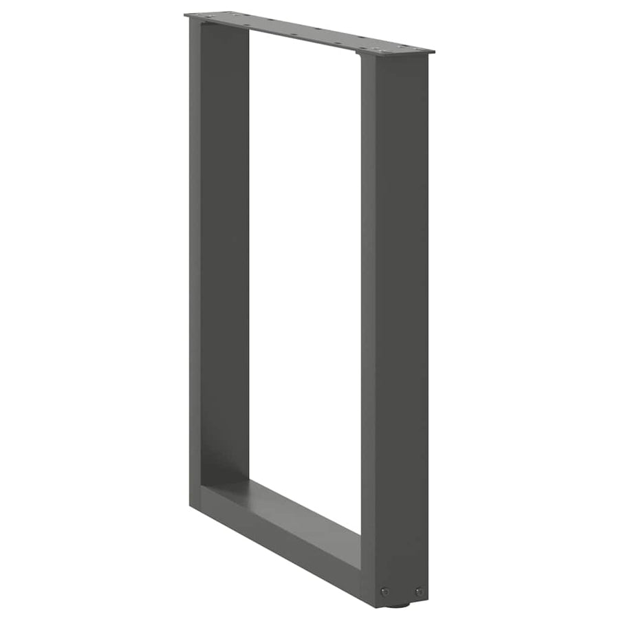 Eettafelpoten 3 st U-vormig 70x(72-73) cm staal antraciet