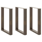 Dining table legs 3 pcs U-shaped 70x(72-73) cm steel natural