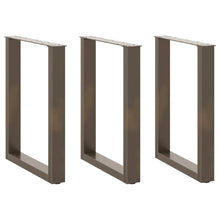 Salontafelpoten U-Vormig Staal Naturel 3 70 x (72-73) cm