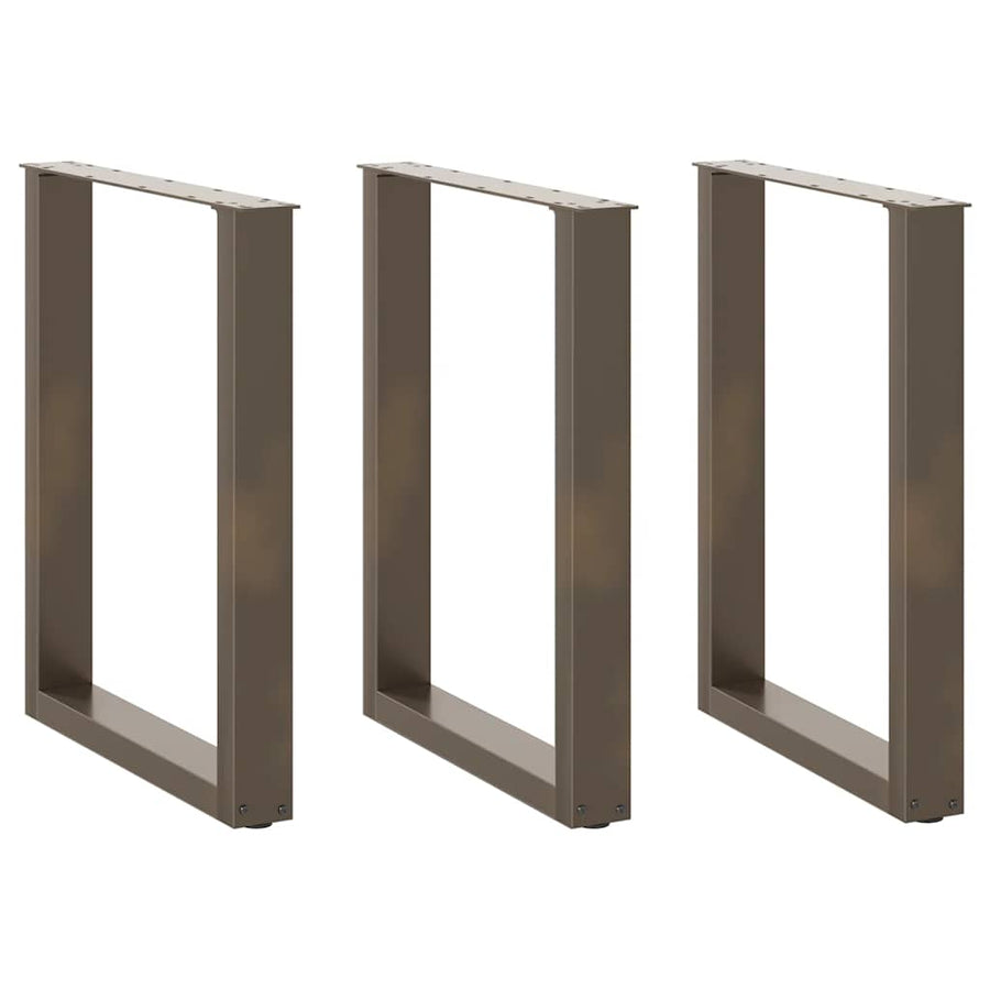 Salontafelpoten U-Vormig Staal Naturel 3 70 x (72-73) cm