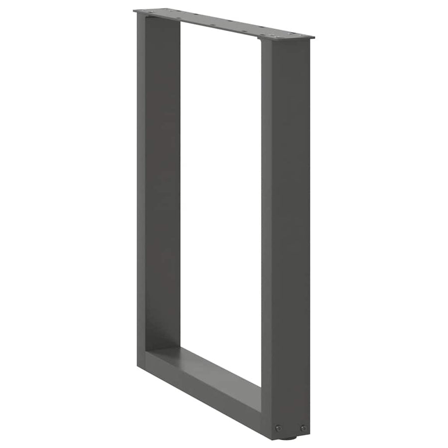 Salontafelpoten U-Vormig Staal Naturel 3 70 x (72-73) cm