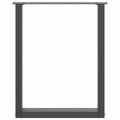 Salontafelpoten U-Vormig Staal Naturel 3 70 x (72-73) cm