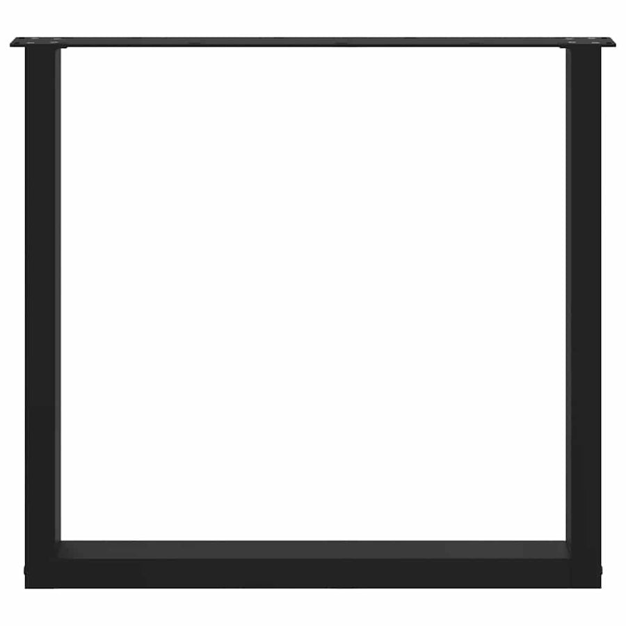 Salontafelpoten 3 st U-vormig 80x(72-73) cm staal zwart