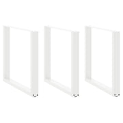 Dining table legs 3 pcs U-shaped 80x(72-73) cm steel white