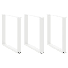Salontafelpoten 3 st U-vormig 80x(72-73) cm staal wit