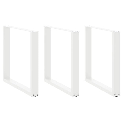 Salontafelpoten 3 st U-vormig 80x(72-73) cm staal wit
