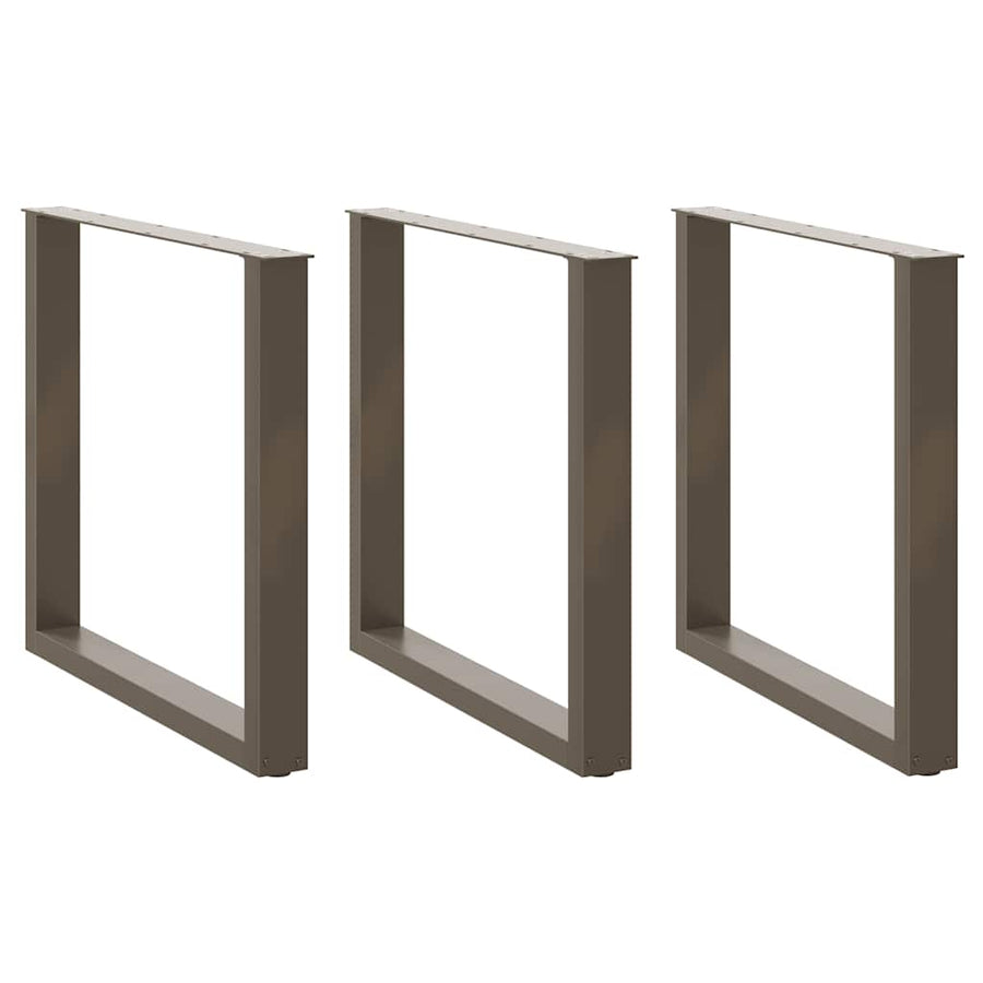 Salontafelpoten U-Vormig Staal Naturel 3 80 x (72-73) cm